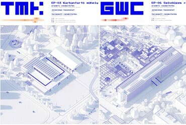 Épületek. A győri Richards Richard posztó-szövetgyár területének revitalizálása. Horváth Gábor és Horváth Gergely terve. 2024.
