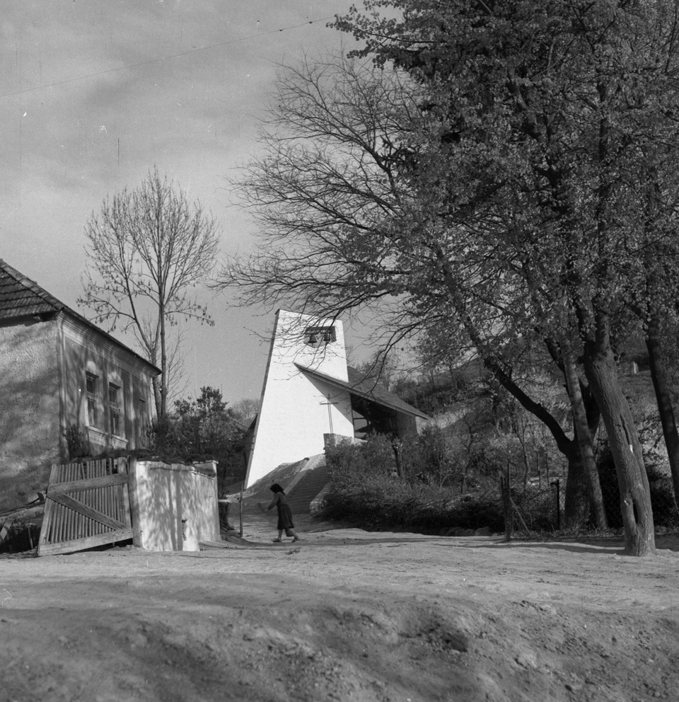 Az elkészült templom 1962-ben. Fotó: Fortepan / Csaba László örökösei
