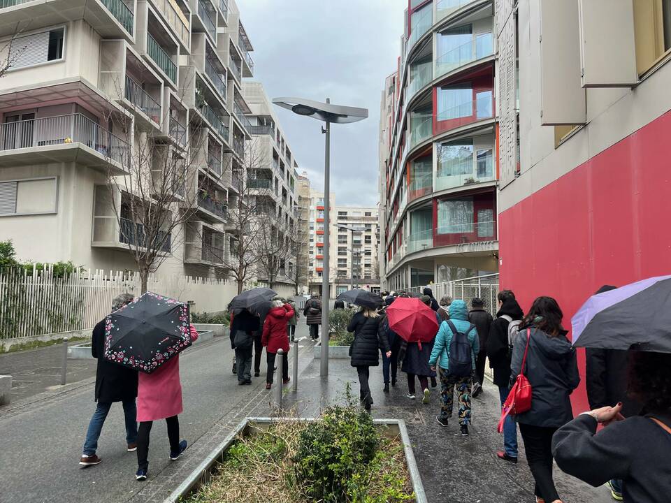 A séta Párizs egyik legújabb városnegyedére koncentrált a 17. kerületben, ahol egy új öko-negyed épült ki az elmúlt évtizedben. Fotó: Klaniczay János, 2024.
