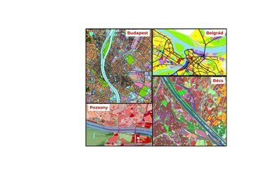 Területhasználati térképek. 

Forrás: Budapest | Belgrád | Pozsony | Bécs
