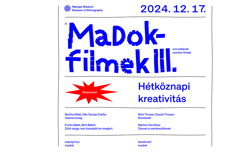 A MaDok-filmek III. sorozatának nyertes filmjei: Hétköznapi kreativitás – PREMIER