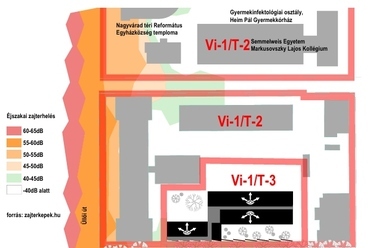 Az FBIS Bláhy Ottó utcai társasházhoz készített tervének részlete. Forrás: Telepítési Tanulmány tervlapja/Józsefvárosi Önkormányzat
