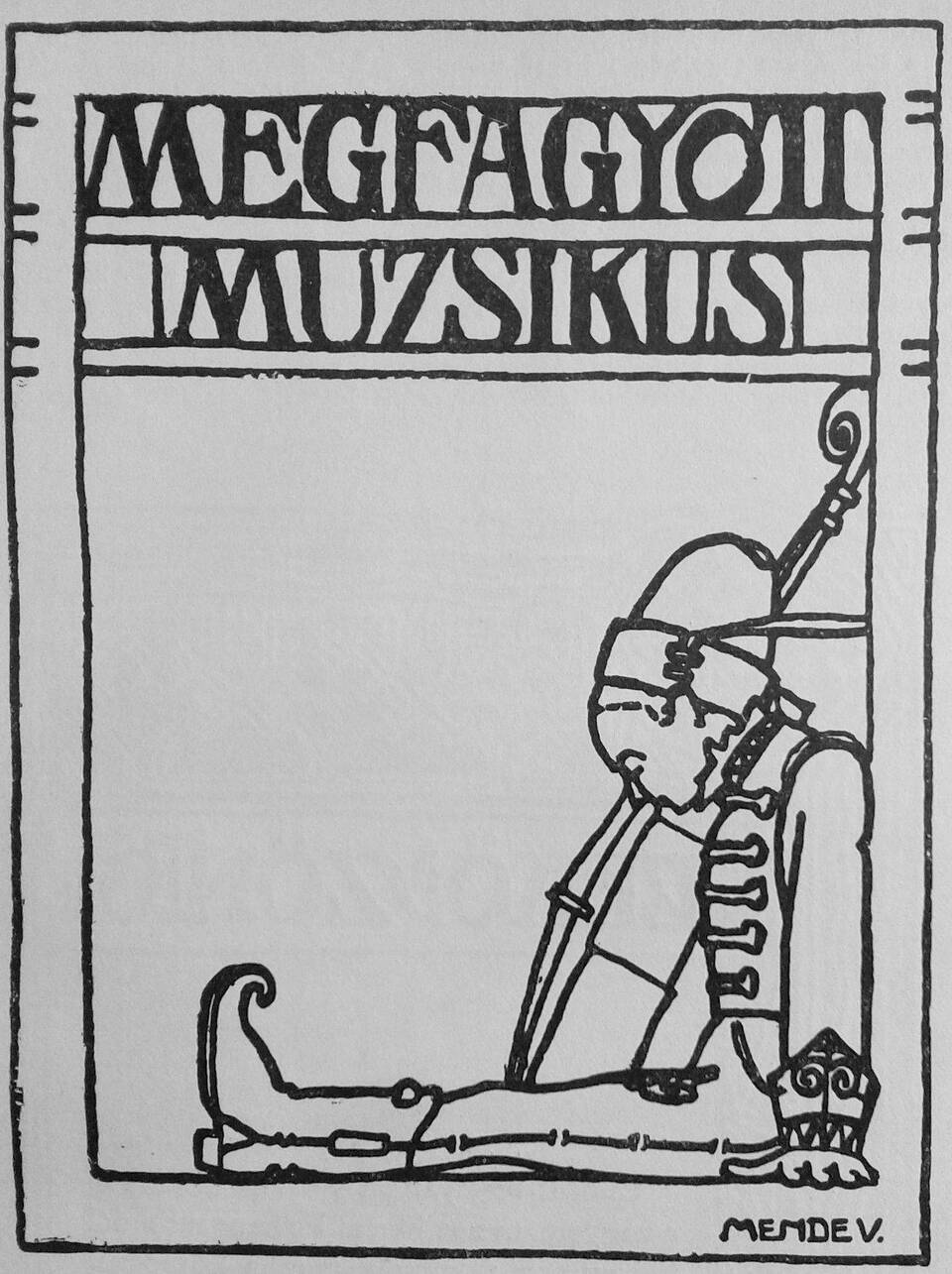 A Megfagyott Muzsikus 1908-as számának címlapja, Mende Valér munkája (hu.wikipedia.org)
