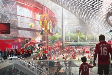 Foster + Partners: A Manchester United új stadionjának látványterve. Forrás: Manchester United/Facebook
