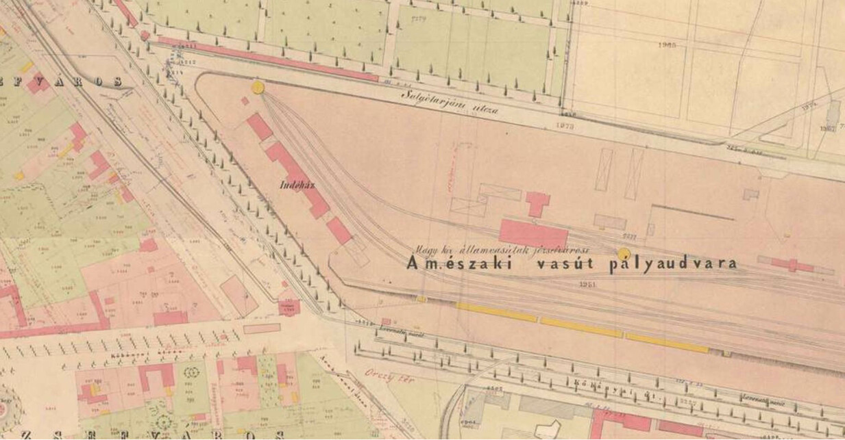 1867-es térkép a területről. Forrás: Arcanum
