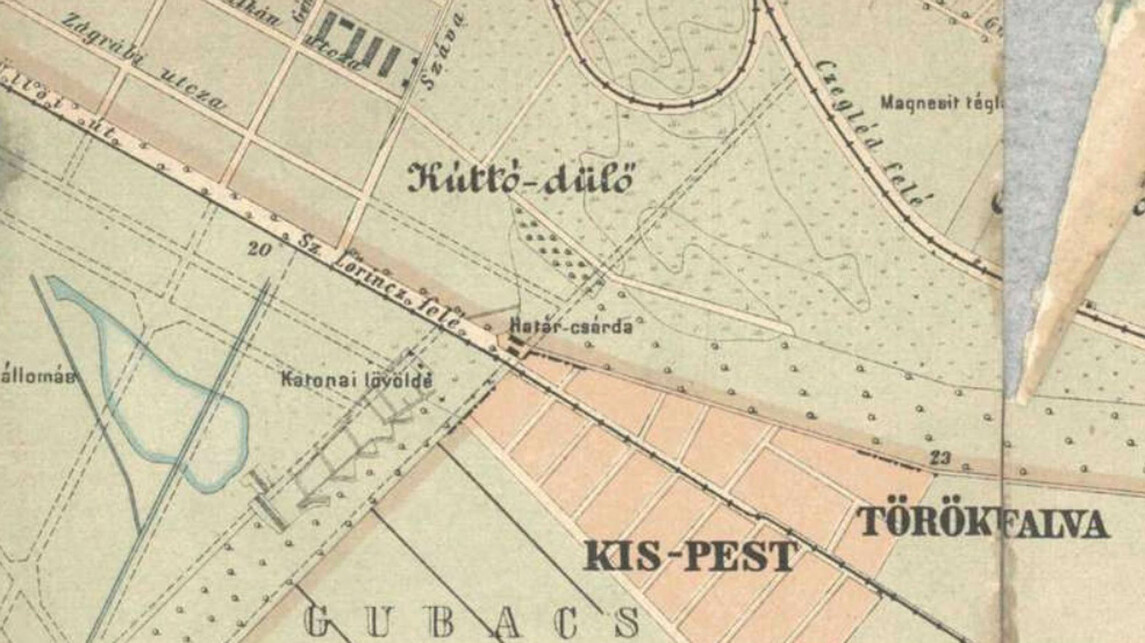 A terület térképe 1903-ban. Forrás: Arcanum
