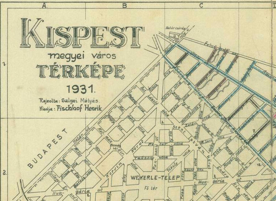 A terület térképe 1931-ben. Forrás: Arcanum
