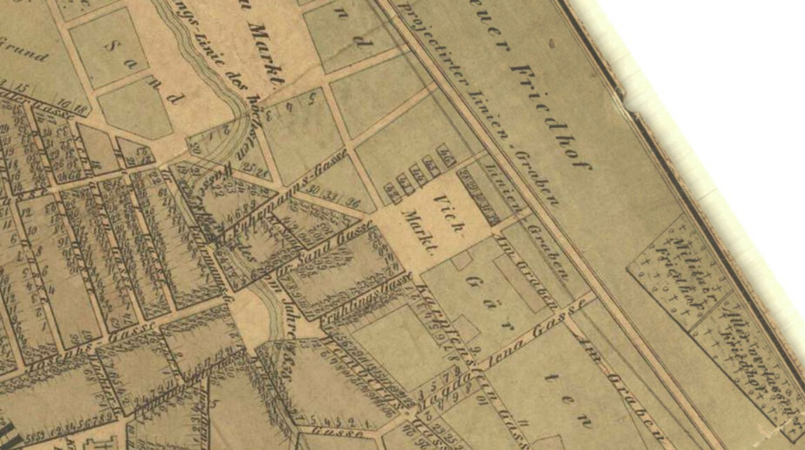 1854-es térkép a területről. Forrás: Arcanum
