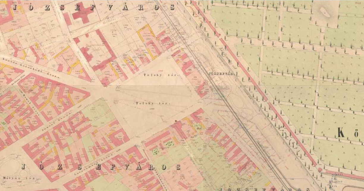 1867-es térkép a területről. Forrás: Arcanum
