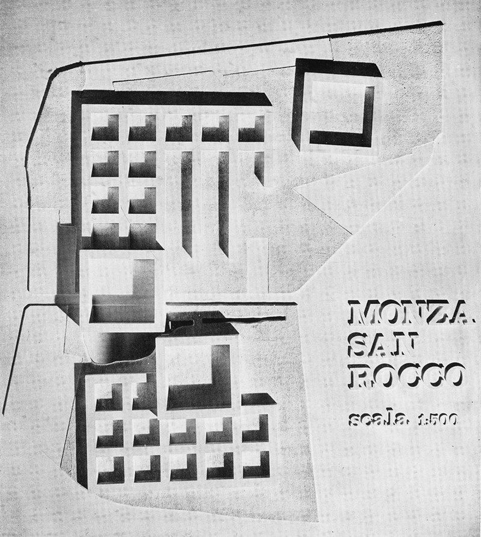 Diagram – Giorgio Grassi és Aldo Rossi San Rocco névre hallgató lakónegyedtervéhez. Forrás: Pinterest