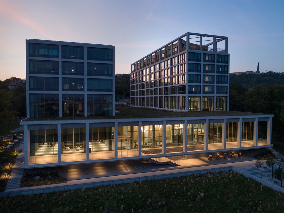 Corvinus Gellért Campus, megrendelő: Maecenas Universitatis Corvini Alapítvány. Tervezők: Plant - Atelier Péter Kis Kft. & Lean Tech Mérnökiroda. Fotó: Turós Balázs
