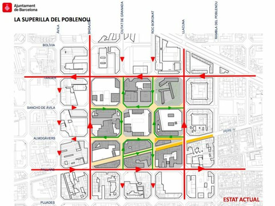 Barcelona, szuperblokk terve.

Forrás: https://spacing.ca/vancouver/2024/10/14/the-barcelona-chronicles-the-superilla-pilot/

