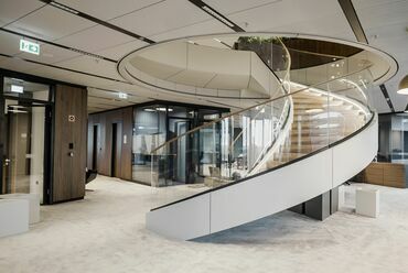 MOL Campus csigalépcsők, Budapest. Forrás: Palkó György, KÉSZ Metaltech

