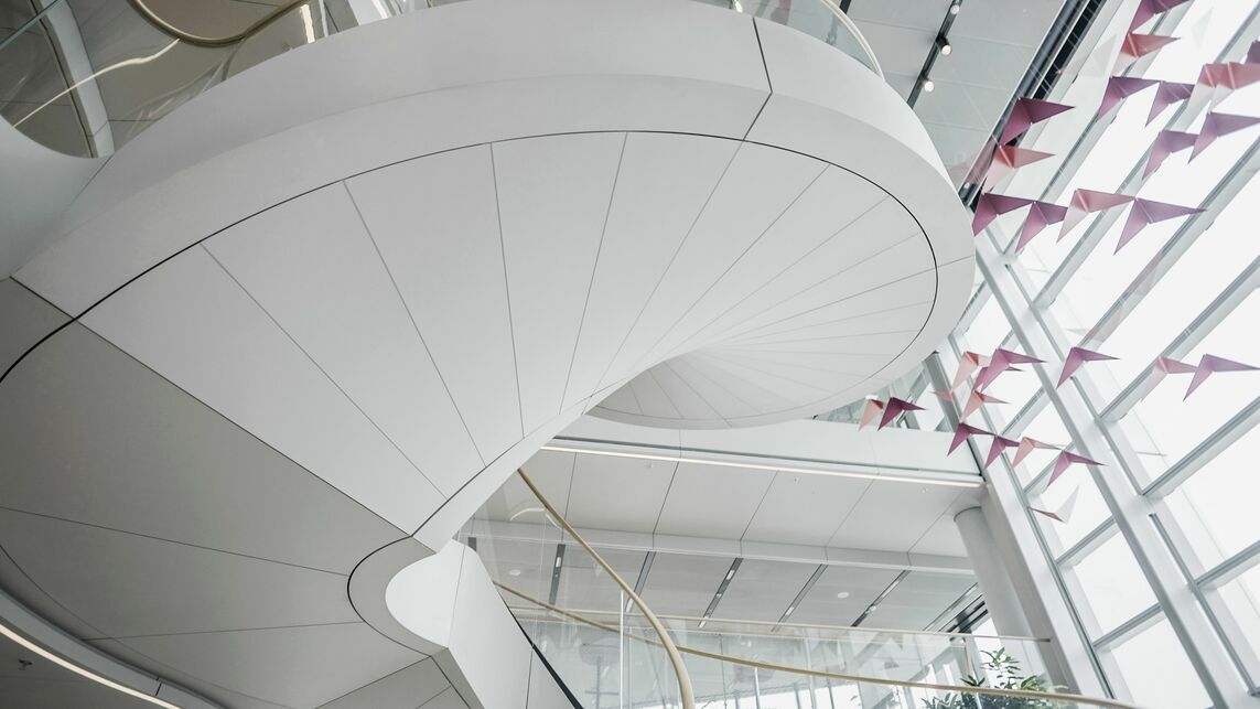 MOL Campus csigalépcsők, Budapest. Forrás: Palkó György, KÉSZ Metaltech
